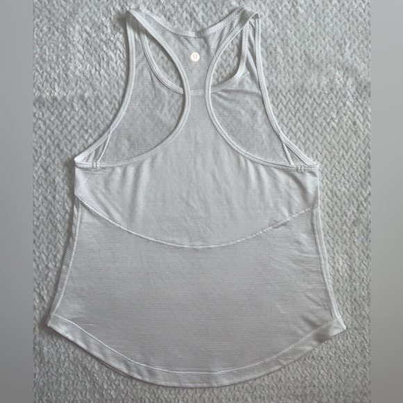 Lululemon white mesh racer tank top - Picture 3 of 6